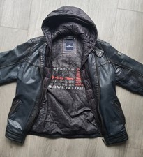 Lederjacke mit Kapuze, Herren