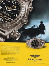 Breitling Emergency - Reklame Werbeanzeige Original-Werbung 2002