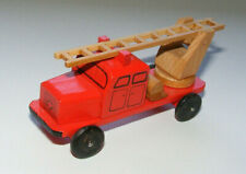 DDR H3A Holz LKW Germany Erzgebirge Handarbeit Modellauto Feuerwehr Leiterwagen