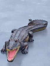 Krokodil Alligator gross Deko Figur Gartenfigur Groß Tierfigur 65x16x12cm Neu