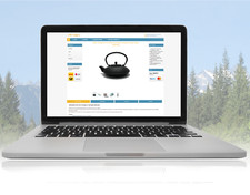 eBay Template 2025 Auktionsvorlage Design Basic gelb/blau + kostenloser Editor