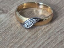 Goldring 900  4.5 g  ca. 18 mm / Gold 21.6 k helle Steinchen 