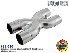 Universal X-pipe 60 mm exhaust