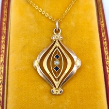 Collier „Saphirträne“ – Berliner Jugendstil voller Anmut