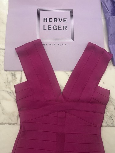 Kleid herve leger pink s - kleid, m/s