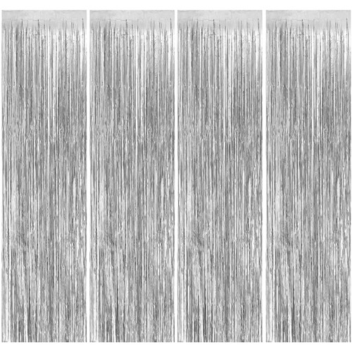 Lametta vorhang silber - vorhang, 4
