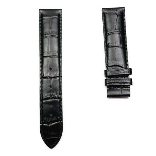Black leather strap 19mm