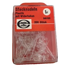 Stecknadeln mit Widerhaken, Gardinennadeln / Gardinenzubehör Glasklar, 1 Packung