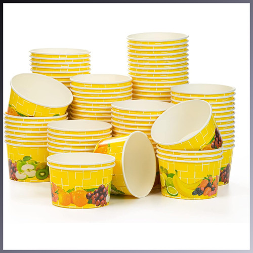 Eisbecher pappe 260ml bunt - 260ml,