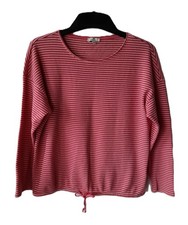 Tom Tailor Denim Bluse Shirt Blouson 3/4 Arm Gr. 38 rosa weiß-gemustert