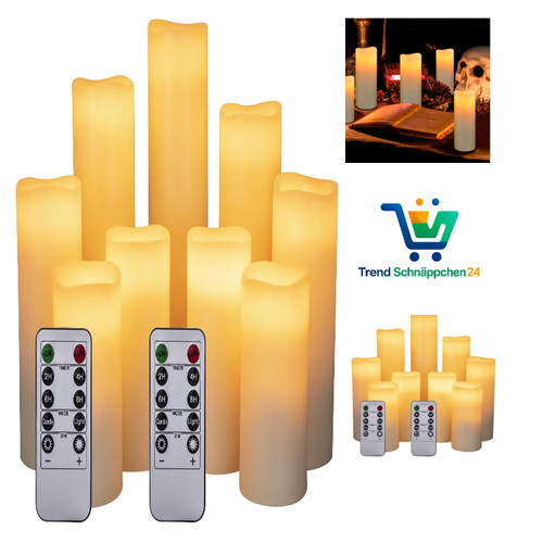 Flammenlose kerzen set - set, 9