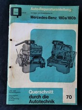 Mercedes Benz 180a 180b Auto-Reparaturanleitung W120 Oldtimer Einstelltabellen