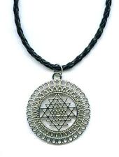 Halskette Anhänger Yantra Pendant Amulett Merkaba Mandala Yoga Meditation