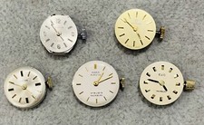 5 Uhrwerke Konvolut, Handaufzug, Ersatzteile,Werke