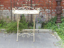 Klapptisch Tablett Gartentisch Brocante Shabby Chic Creme antik Frankreich