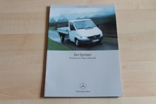 84293) Mercedes Sprinter Kipper - Fahrgestell - Pritsche - Prospekt 08/2000