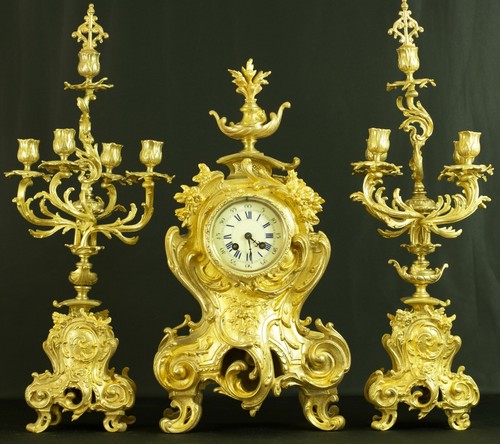 Rokoko kamin uhr mit - rokoko,