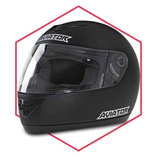 Integralhelm schwarz visier - schwarz,