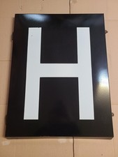 DR Reichsbahn Schild Emaille H-Tafel K8a - Original Eisenbahn 62x48x3