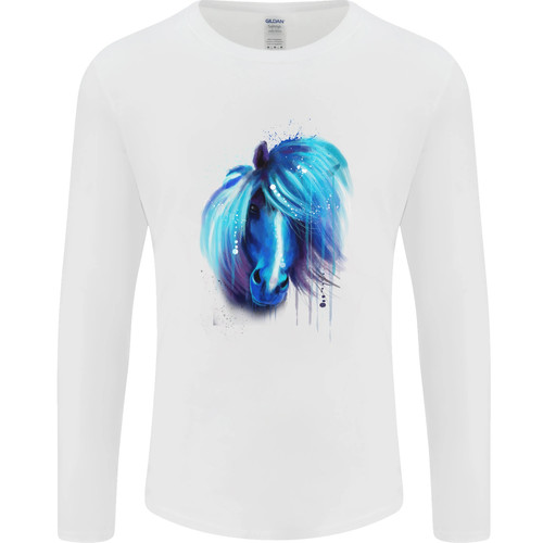 Aquarell pferd herren langarm - pferd,