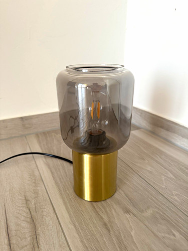 Tischlampe glas rauchglas - tischlampe,