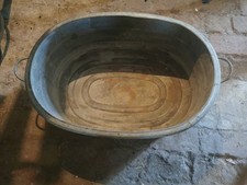 Antike Zinkwanne 1960 Vintage