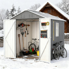 Geräteschuppen Metall Garten Gerätehaus Gartenhaus mit Fenster  incl. Fundament