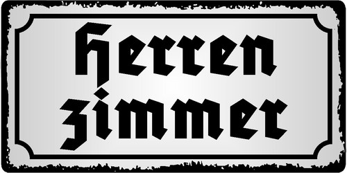 Herrenzimmer blechschild - herrenzimmer,