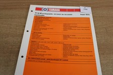 Yamaha TY50M 1G3 1979 Inspektionsblatt Daten und Füllmengen xz1908
