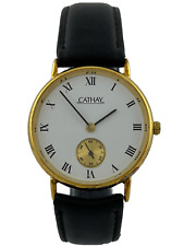 NOS Herrenarmbanduhr Cathay Handaufzug mit kleiner Sekundenanzeige, funktioniert