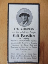 Sterbebild 2.WK Stahlhelm Gefr. Infanerie Reg. gef. Abberwille Frankreich