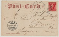 USA 1905 Einzelfr. Postka. New York Brooklyn Brücke Stanford / Bern Mi.Nr. 139 D