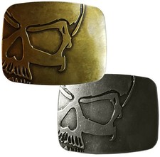 Buckle Gürtelschnallen Biker 3D Skull Totenkopf Schädel vintage look Metall