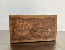 Vintage Seifenschachtel Holz-Schachtel Lavendel Mouson Kutsche Shabby Chic