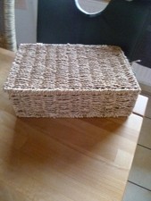 Seegras Korb Aufbewahrung zum Aufklappen NEU