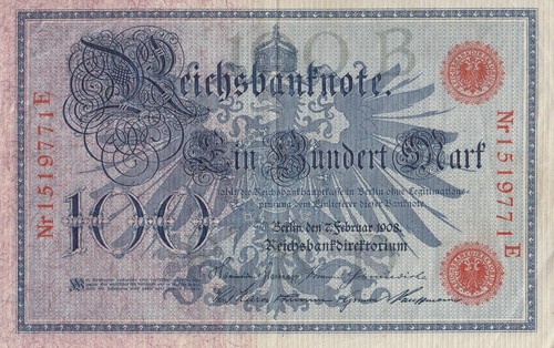 Reichsbanknote 100 mark - reichsbanknote,