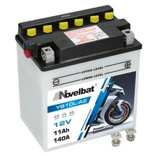 Motorradbatterie Novelbat YB10L-A2 12V 11Ah 140A Aktiviert