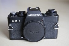 Rollei SL 35E Gehäuse, schwarz, defekt, Spiegel bleibt oft hängen