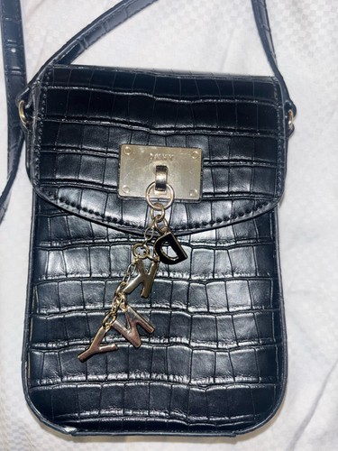 Dkny black croc embossed - embossed, cleo
