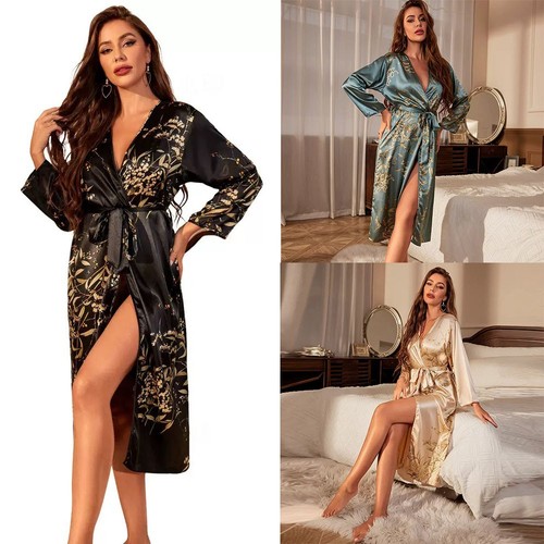 Damen bedruckter bademantel - bedruckter,