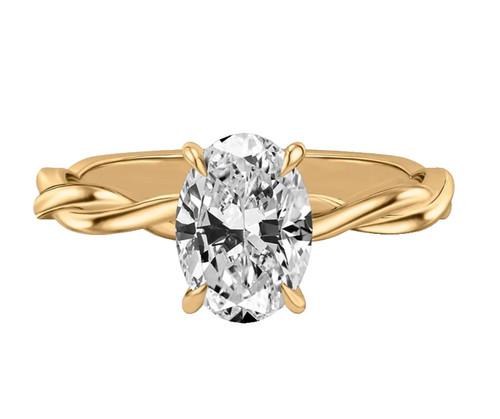 14k gelbgold kunstdiamanten - 14k,