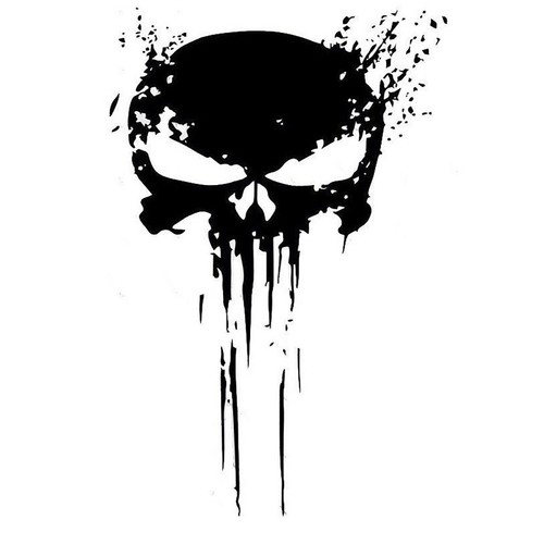 Skull xxl aufkleber 45x30 - skull,