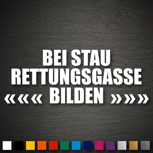 13439 rettungsgasse aufkleber - 13439,