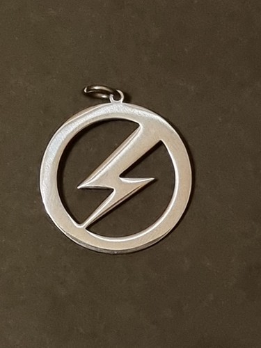 Chrome lightning flash pendant - chrome,