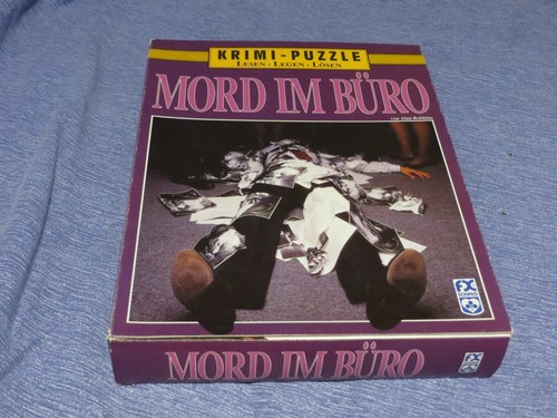 Vintage krimi puzzle - mord, im