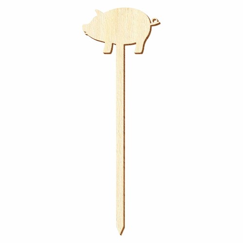 Holz blumenstecker schwein - schwein,