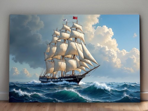 Segelschiff auf hoher - , see