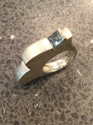 Ring 925 silber blautopas - 925,