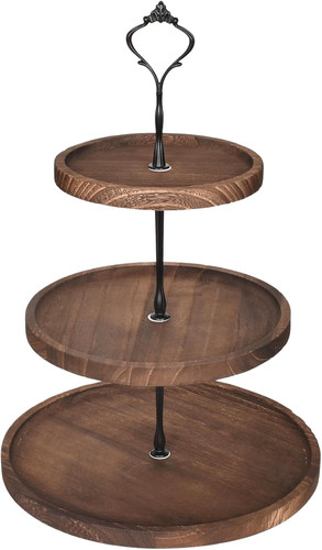 Holz etagere für - holz, desserts