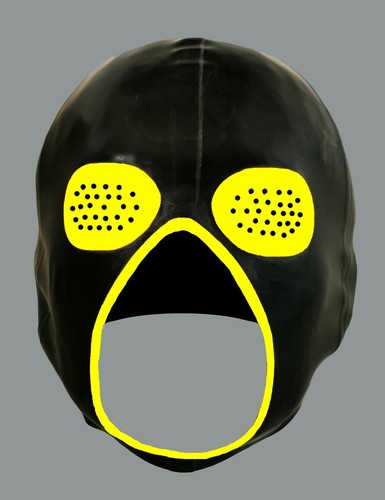 Gummi latex kammerjäger maske - gummi,